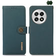 For OnePlus 13 KHAZNEH Custer Genuine Leather RFID Phone Case(Green) - OnePlus Cases by PMC TechLife | Online Shopping South Africa | PMC TechLife | Buy Now Pay Later Mobicred