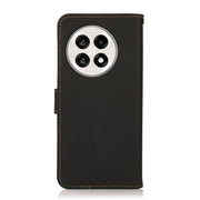 For OnePlus Ace 5 Pro / Ace 5 / 13R KHAZNEH Custer Genuine Leather RFID Phone Case(Black)