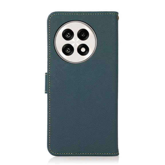 For OnePlus Ace 5 Pro / Ace 5 / 13R KHAZNEH Custer Genuine Leather RFID Phone Case(Green)