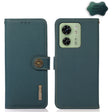 For Motorola Edge 40 KHAZNEH Custer Genuine Leather RFID Phone Case(Green) - free shipping - PMC TechLife - Order now!