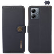 For Motorola Moto G14 4G KHAZNEH Custer Genuine Leather RFID Phone Case(Blue) - Motorola Cases by PMC TechLife | Online Shopping South Africa | PMC TechLife | Buy Now Pay Later Mobicred