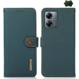 For Motorola Moto G14 4G KHAZNEH Custer Genuine Leather RFID Phone Case(Green) - Motorola Cases by PMC TechLife | Online Shopping South Africa | PMC TechLife | Buy Now Pay Later Mobicred
