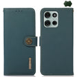 For Motorola Moto G75 5G KHAZNEH Custer Genuine Leather RFID Phone Case(Green) - free shipping - PMC TechLife - Order now!