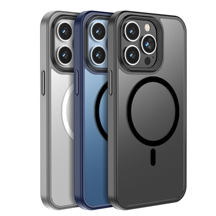 For iPhone 15 Magsafe Magnetic Frosted Skin Feel Phone Case(Grey)