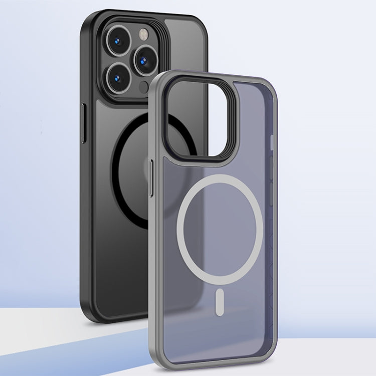 For iPhone 15 Magsafe Magnetic Frosted Skin Feel Phone Case(Grey)