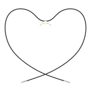 For Xiaomi Smart Band 10 / 9 / 8 Mijobs Stainless Steel Buckle Wax Rope Necklace(Black+Light Gold)