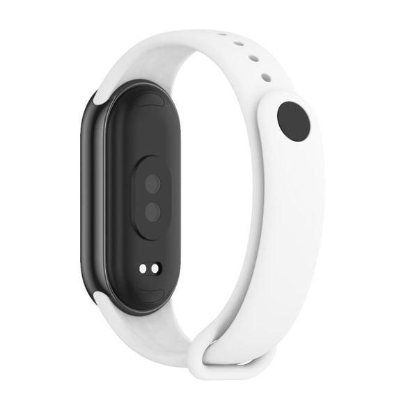 For Xiaomi Mi Band 8 / 9 Mijobs Solid Color Silicone Watch Band(White)