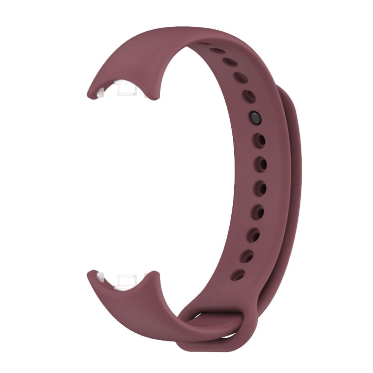 For Xiaomi Smart Band 10 / 9 / 8 Mijobs Solid Color Silicone Watch Band(Wine Red)