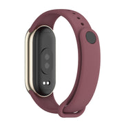 For Xiaomi Smart Band 10 / 9 / 8 Mijobs Solid Color Silicone Watch Band(Wine Red)