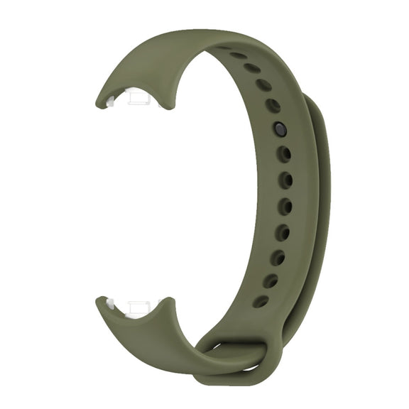 For Xiaomi Smart Band 10 / 9 / 8 Mijobs Solid Color Silicone Watch Band(Army Green)