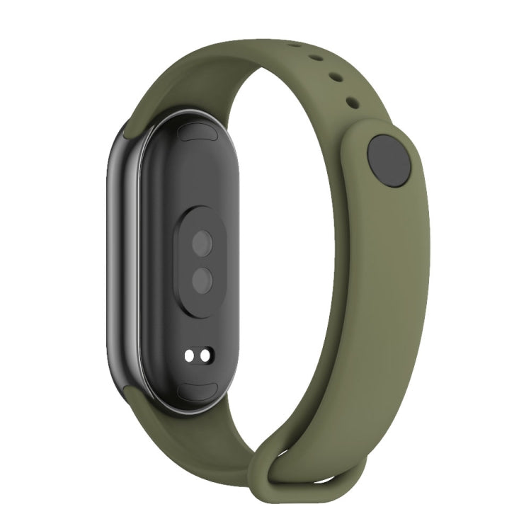 For Xiaomi Smart Band 10 / 9 / 8 Mijobs Solid Color Silicone Watch Band(Army Green)