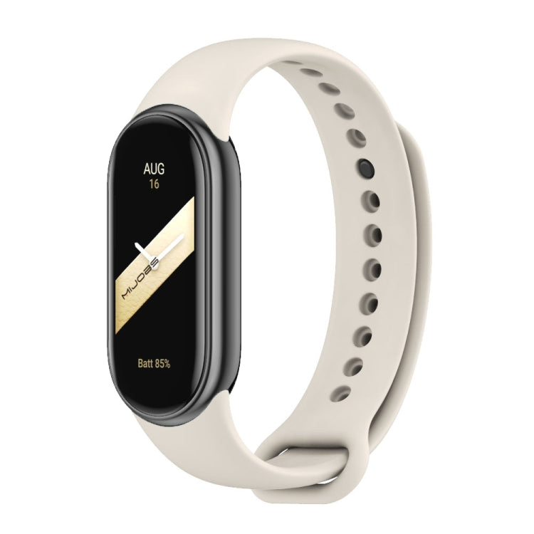 For Xiaomi Smart Band 10 / 9 / 8 Mijobs Solid Color Silicone Watch Band(Grey)