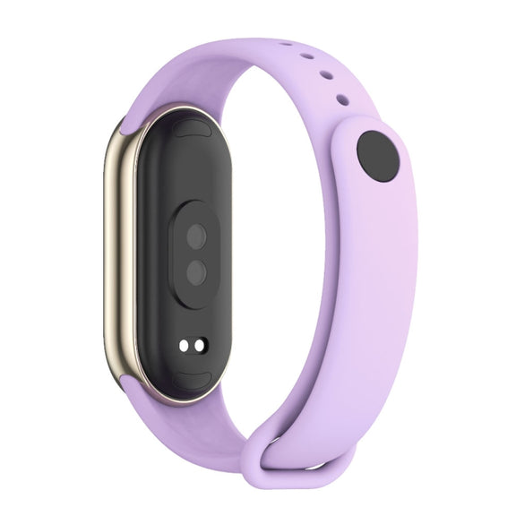 For Xiaomi Mi Band 8 Mijobs Solid Color Silicone Watch Band(Taro Purple)
