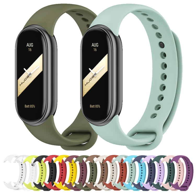 For Xiaomi Mi Band 8 / 9 Mijobs Solid Color Silicone Watch Band(Crow Blue)