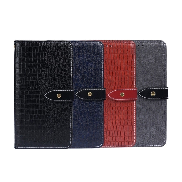 For Realme 12 Pro+ idewei Crocodile Texture Leather Phone Case(Red)