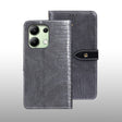 For Xiaomi Redmi Note 13 4G Global idewei Crocodile Texture Leather Phone Case(Grey) - Note 13 Cases by idewei | Online Shopping South Africa | PMC TechLife | Buy Now Pay Later Mobicred