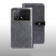 For Xiaomi Poco X6 Pro 5G idewei Crocodile Texture Leather Phone Case(Grey) - free shipping - PMC TechLife - Order now!