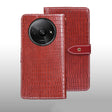 For Xiaomi Redmi A3 4G idewei Crocodile Texture Leather Phone Case(Red) - Xiaomi Cases by idewei | Online Shopping South Africa | PMC TechLife | Buy Now Pay Later Mobicred