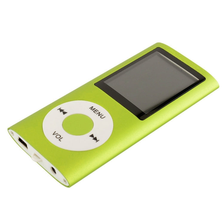 1.8 inch TFT Screen Metal MP4 Player With 8G TF Card+Earphone+Cable(Green)