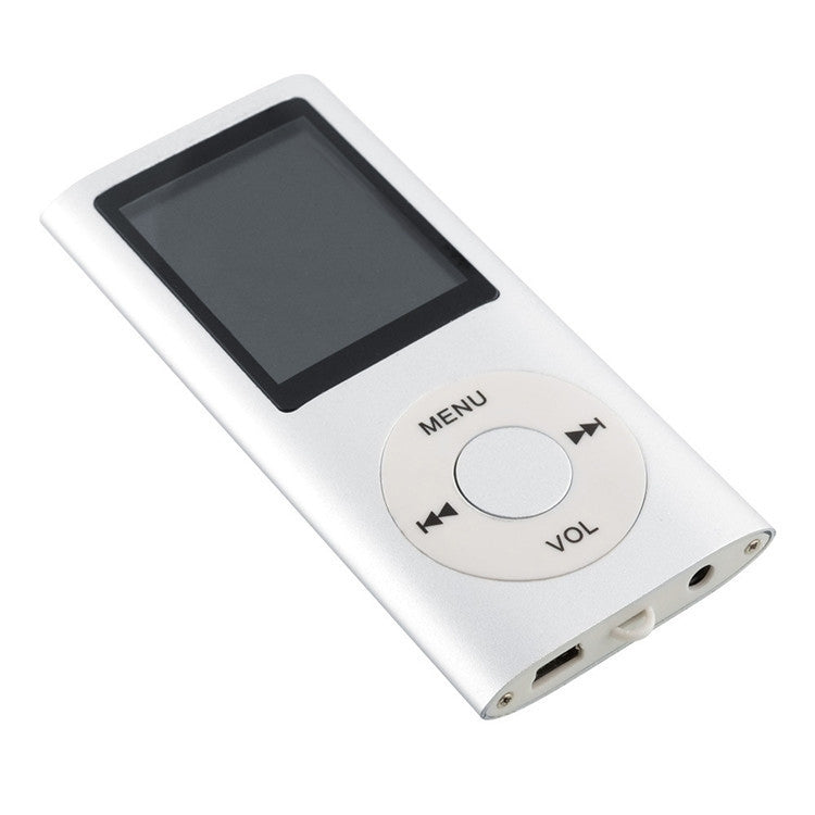 1.8 inch TFT Screen Metal MP4 Player With Earphone+Cable(Silver)