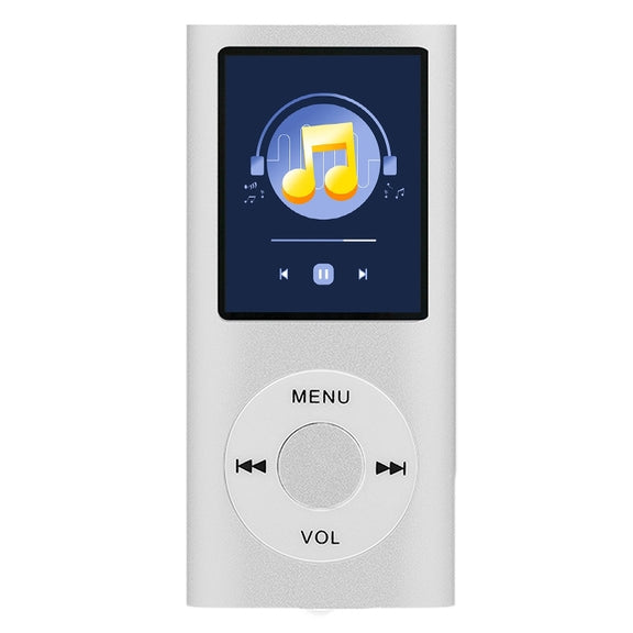 1.8 inch TFT Screen Metal MP4 Player With Earphone+Cable(Silver)