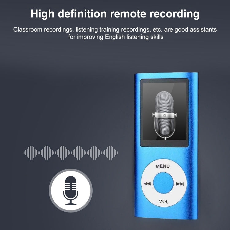1.8 inch TFT Screen Metal MP4 Player With Earphone+Cable(Blue)