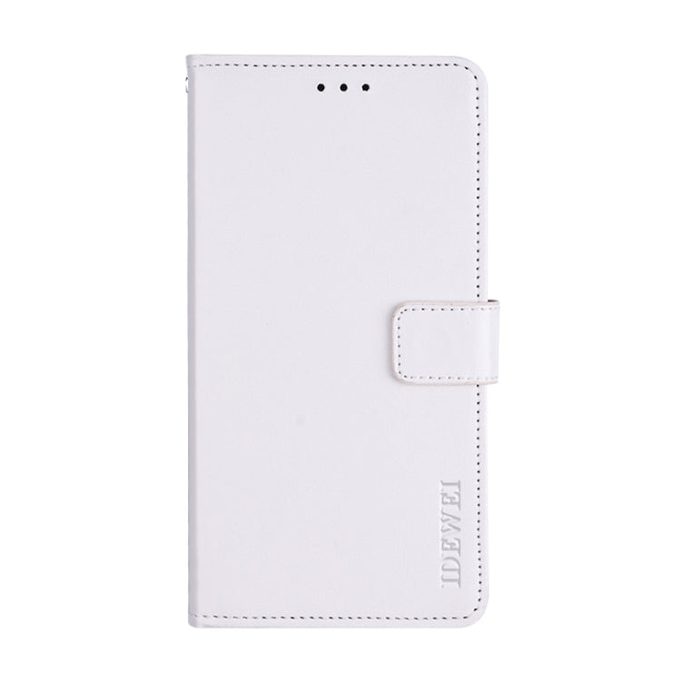 For Realme 11 Pro idewei Crazy Horse Texture Leather Phone Case with Holder(White)