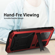 For Samsung Galaxy S20 Plus R-JUST Water-resistant Shockproof Dustproof Metal + Silicone Protective Case(Red)
