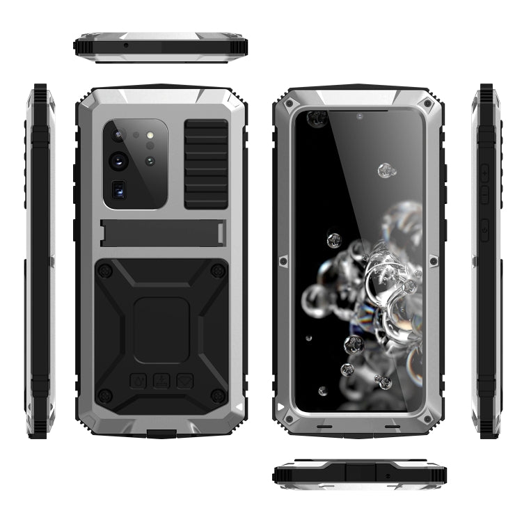 For Samsung Galaxy S20 Plus R-JUST Water-resistant Shockproof Dustproof Metal + Silicone Protective Case(Silver)
