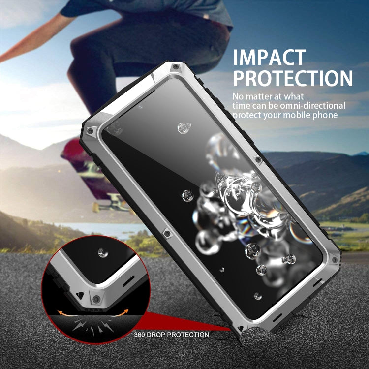 For Samsung Galaxy S20 Plus R-JUST Water-resistant Shockproof Dustproof Metal + Silicone Protective Case(Silver)