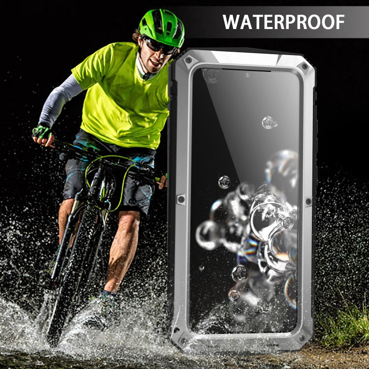 For Samsung Galaxy S20 Plus R-JUST Water-resistant Shockproof Dustproof Metal + Silicone Protective Case(Silver)