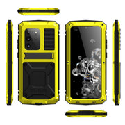 For Samsung Galaxy S20 Ultra R-JUST Water-resistant Shockproof Dustproof Metal + Silicone Protective Case(Yellow)