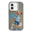 For iPhone 16 Animal Pattern Oil Painting Series PC + TPU Phone Case(Wolf) - iPhone 16 Cases by PMC TechLife | Online Shopping South Africa | PMC TechLife | Buy Now Pay Later Mobicred