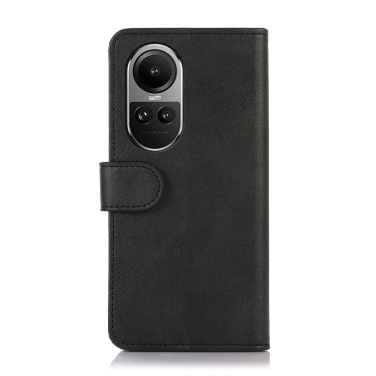 For OPPO Reno10 / Reno10 Pro Global Cow Texture Flip Leather Phone Case(Black)