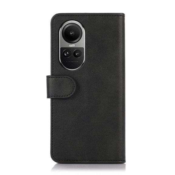 For OPPO Reno10 / Reno10 Pro Global Cow Texture Flip Leather Phone Case(Black)