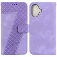 For iPhone 16 Seven-shaped Embossed Leather Phone Case(Purple) - iPhone 16 Cases by PMC TechLife | Online Shopping South Africa | PMC TechLife | Buy Now Pay Later Mobicred