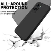 For Honor 90 Lite / X50i Pure Color Liquid Silicone Shockproof Phone Case(Black)