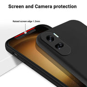 For Honor 90 Lite / X50i Pure Color Liquid Silicone Shockproof Phone Case(Black)