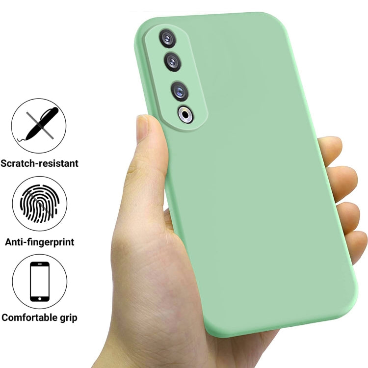 For Honor 90 Pro Pure Color Liquid Silicone Shockproof Phone Case(Green)