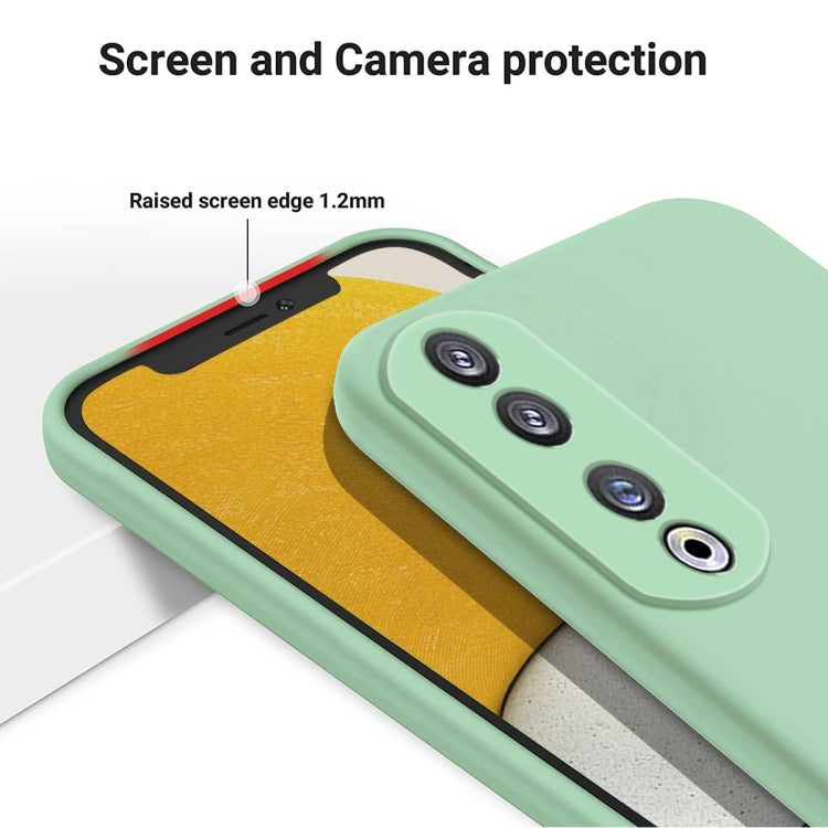 For Honor 90 Pro Pure Color Liquid Silicone Shockproof Phone Case(Green)