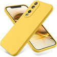 For Honor 90 Pure Color Liquid Silicone Shockproof Phone Case(Yellow) - Honor Cases by PMC TechLife | Online Shopping South Africa | PMC TechLife | Buy Now Pay Later Mobicred
