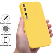 For Honor 90 Pure Color Liquid Silicone Shockproof Phone Case(Yellow)