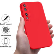 For Honor 90 Pure Color Liquid Silicone Shockproof Phone Case(Red)