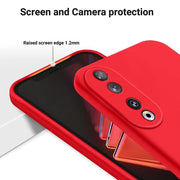 For Honor 90 Pure Color Liquid Silicone Shockproof Phone Case(Red)