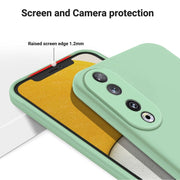 For Honor 90 Pure Color Liquid Silicone Shockproof Phone Case(Green)
