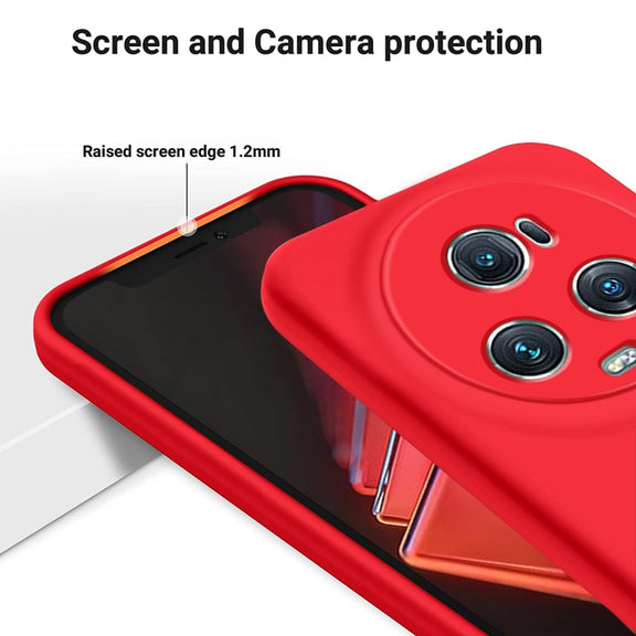 For Honor Magic5 Pro Solid Color Liquid Silicone Dropproof Full Coverage Phone Case(Red)