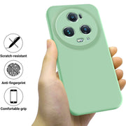 For Honor Magic5 Pro Pure Color Liquid Silicone Shockproof Phone Case(Green)