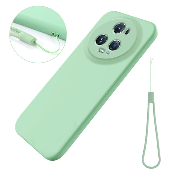 For Honor Magic5 Pro Pure Color Liquid Silicone Shockproof Phone Case(Green)