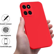 For Honor X6a Pure Color Liquid Silicone Shockproof Phone Case(Red)