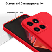 For Honor X6a Pure Color Liquid Silicone Shockproof Phone Case(Red)